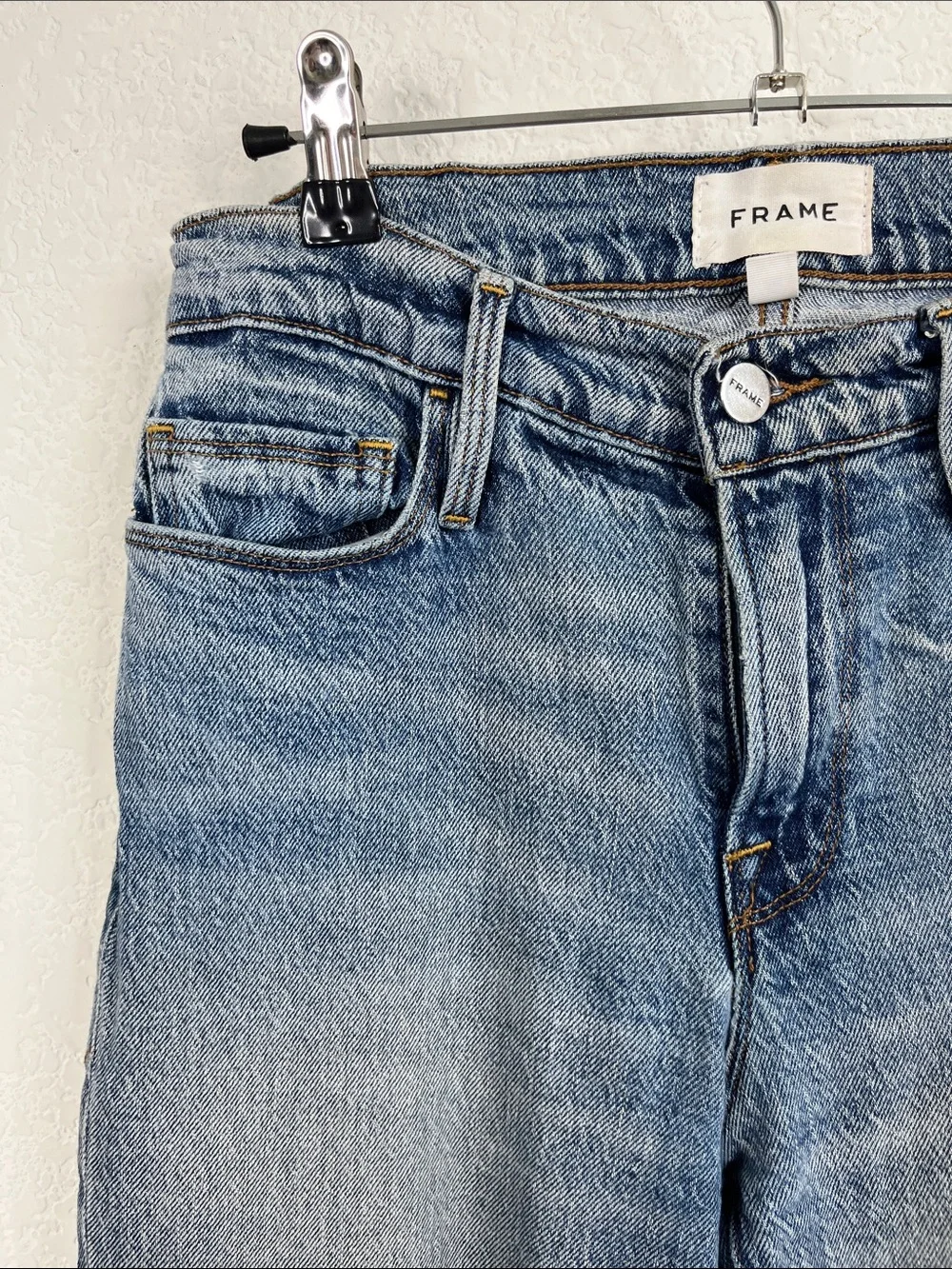 FRAME Denim Le Nouveau Straight Leg Denim Jeans Crystal Shores - Picture 2 of 7